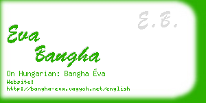 eva bangha business card